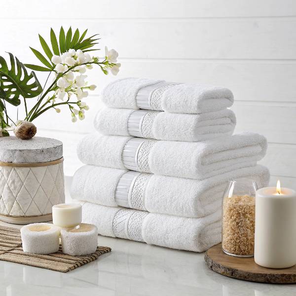 Hotel White Bath Towels